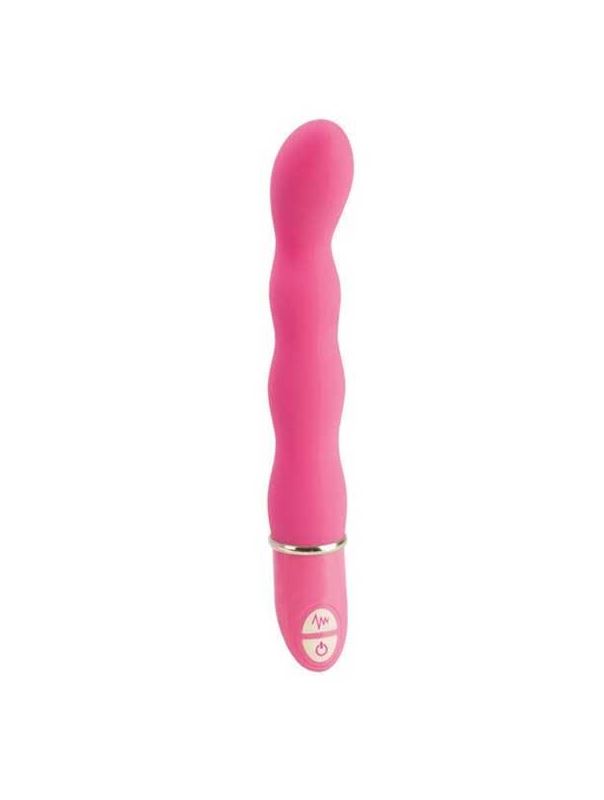 Розовый силиконовый вибратор Lia Magic Wands