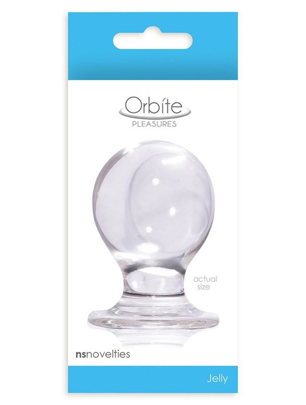 Большая прозрачная анальная пробка ORBITE