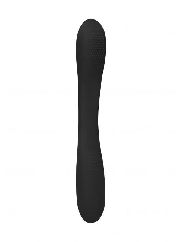 Черный двухсторонний вибратор Flex (21,5 см)