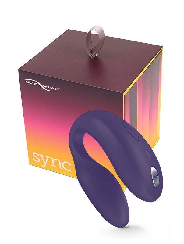 Фиолетовый вибромассажер для пар We-Vibe Sync Purple на радиоуправлении