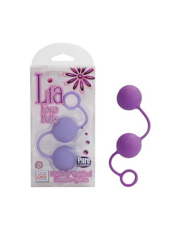 Фиолетовые вагинальные шарики Lia Love Balls