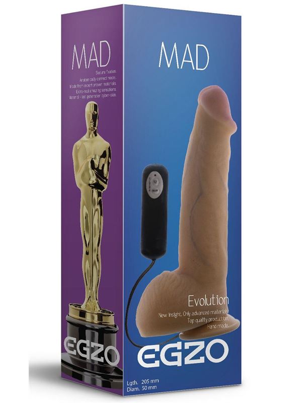 Реалистичный вибратор Mad Oscar на присоске (20,5 см)