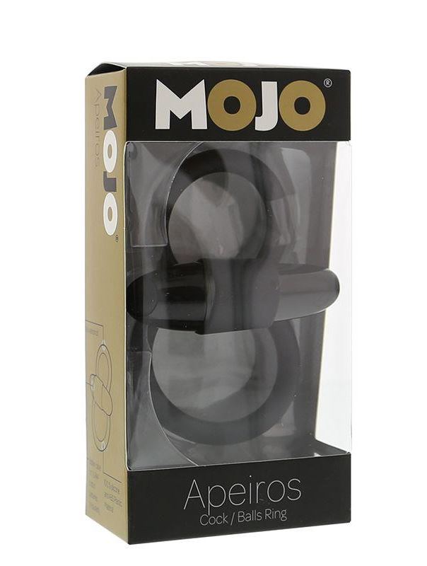 Эрекционное кольцо с подхватом и вибростимулятором MOJO APEIROS VIBRATING COCK / BALLS RING