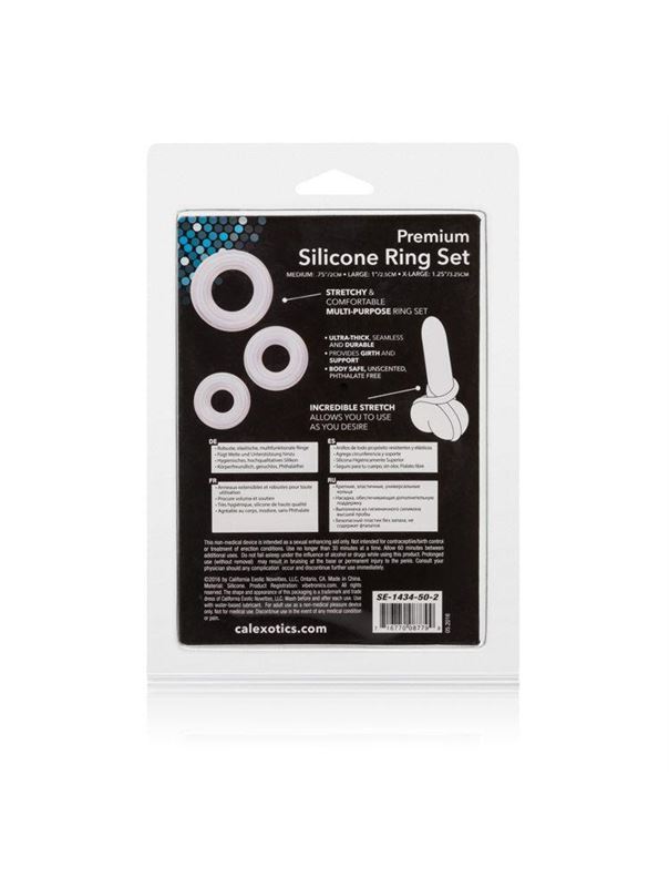 Набор из 3 колец на пенис Premium Silicone Ring Set
