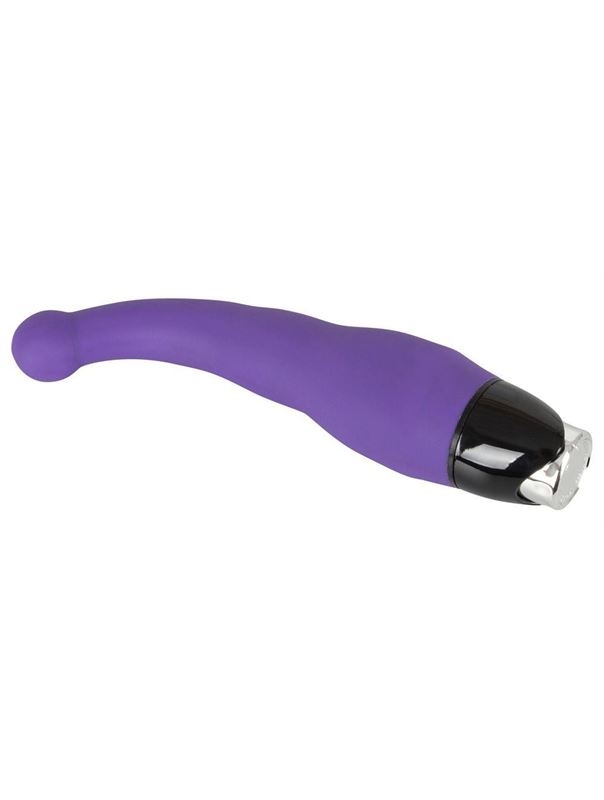 Фиолетовый вибратор для G-стимуляции Simply Silicone - 21 см.