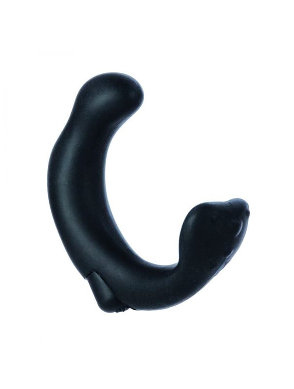 Чёрный силиконовый массажер простаты P-Rock Prostate Massager (10 см)