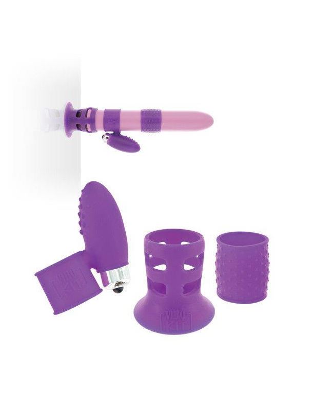 Набор фиолетовых насадок на вибратор Vibrator Upgrade Kit