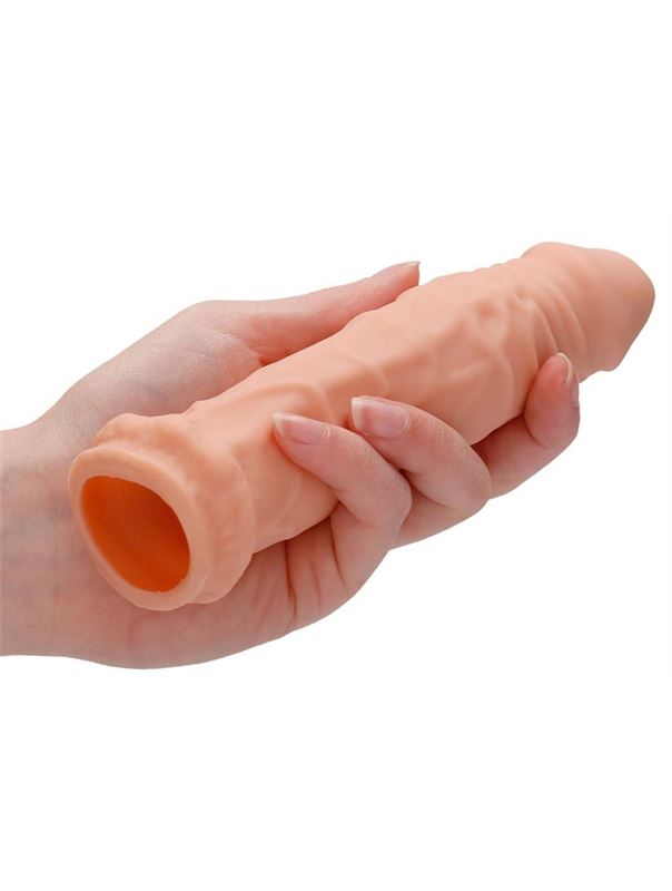 Телесная увеличивающая пенис насадка Penis Extender (17 см)