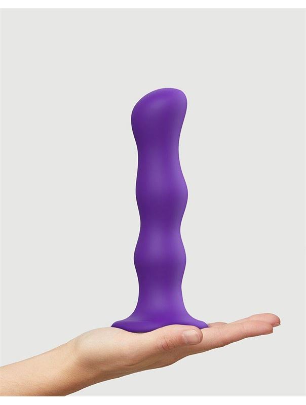 Фиолетовая насадка Strap-On-Me Dildo Geisha Balls - размер XL