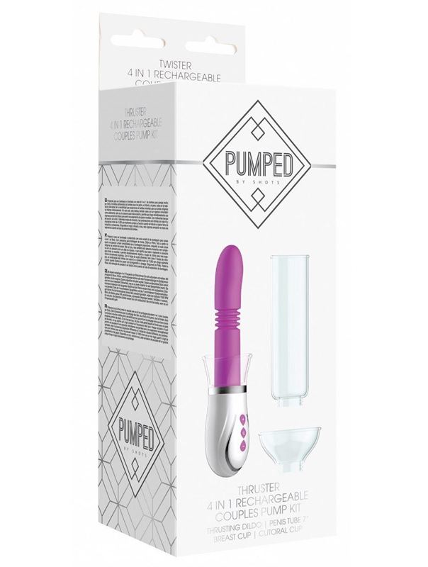 Фиолетовый набор Thruster 4 in 1 Rechargeable Couples Pump Kit