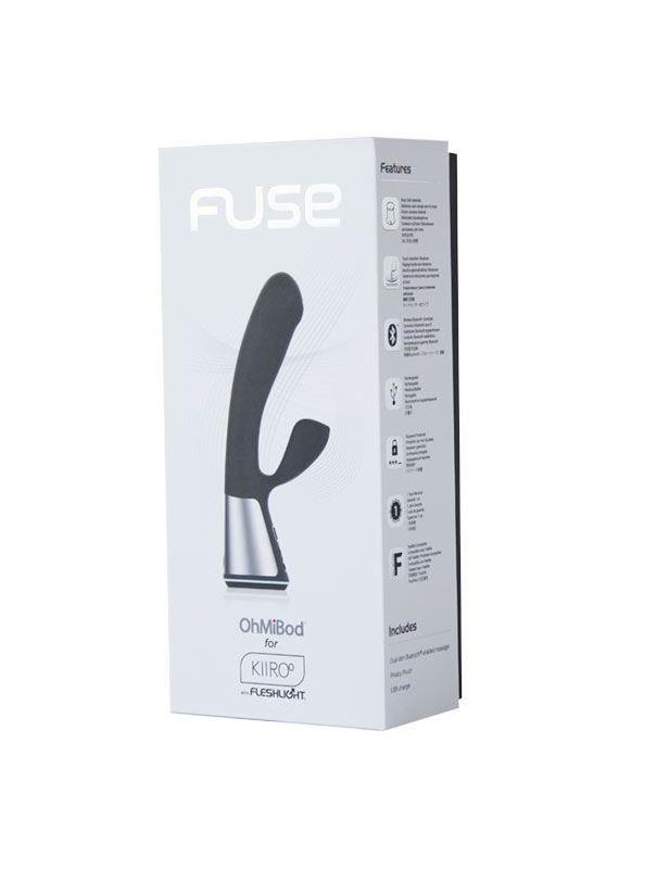 Чёрный интерактивный вибратор Kiiroo - Ohmibod Fuse (18 см)