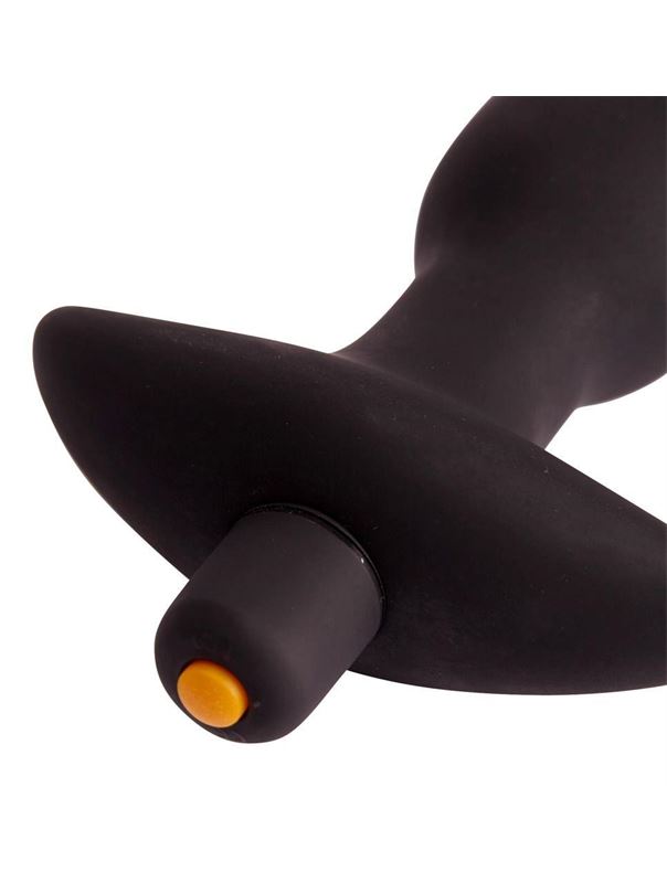 Чёрная анальная пробка с вибрацией Vibrating Butt Plug (14,5 см)