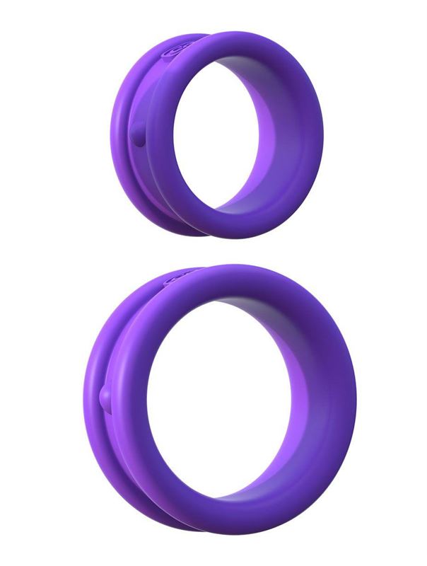 Набор из двух фиолетовых эрекцонных колец Max Width Silicone Rings