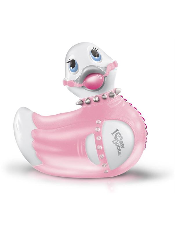 Бело-розовый вибратор уточка I Rub My Duckie Bondage Travel Size