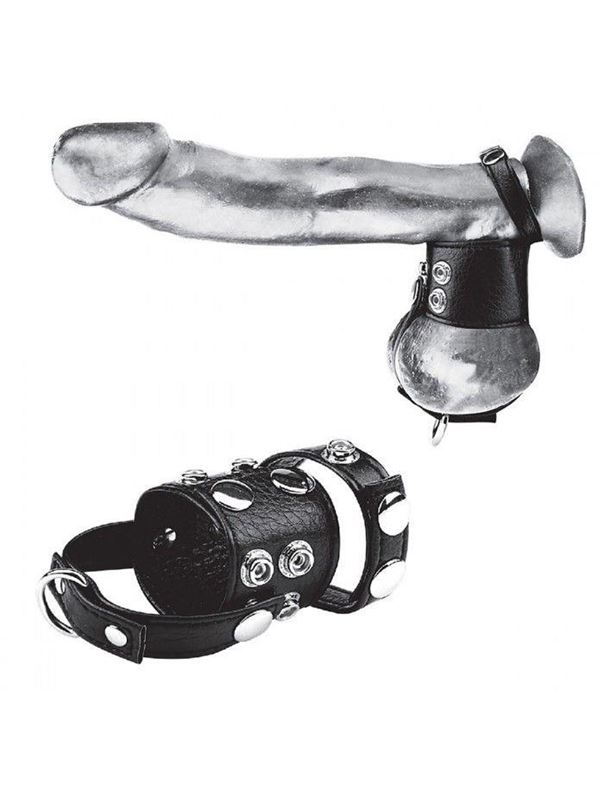 Утяжка на пенис и мошонку Cock Ring With 1.5 Ball Stretcher And Optional Weight Ring