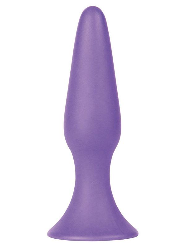 Фиолетовая анальная пробка Silky Buttplug Big Purple - 16 см.