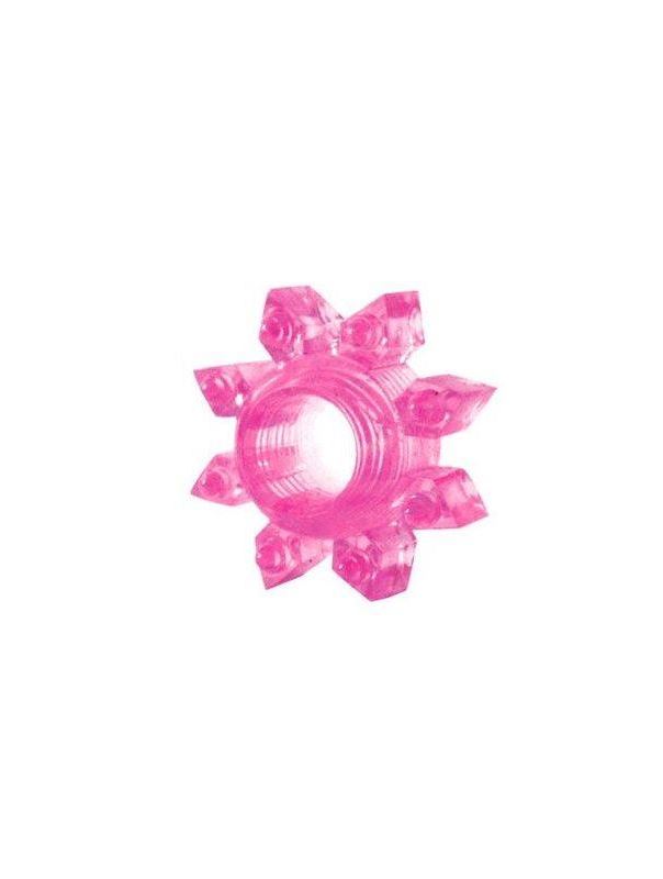 Розовое эрекционное кольцо Cockring Star