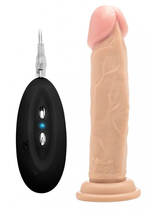 Телесный вибратор реалистик Vibrating Realistic Cock 8" (20 см)