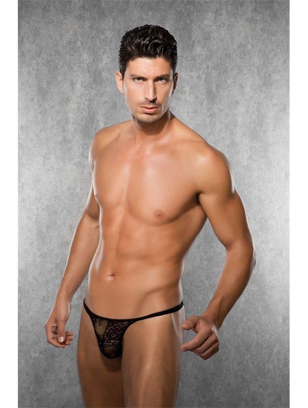 Ажурные мужские трусы-стринги Doreanse Black Lace
