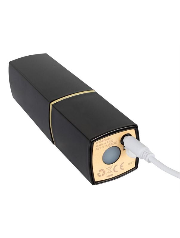 Бесконтактный стимулятор клитора в форме помады Womanizer W-260 2GO в чёрном корпусе