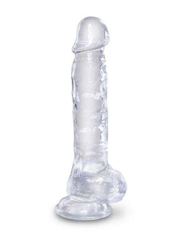 Прозрачный фаллоимитатор King Cock Clear 8" Cock with Balls (22,2 см)