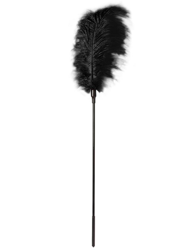 Стек с большим чёрным пером Large Feather Tickler (65 см)