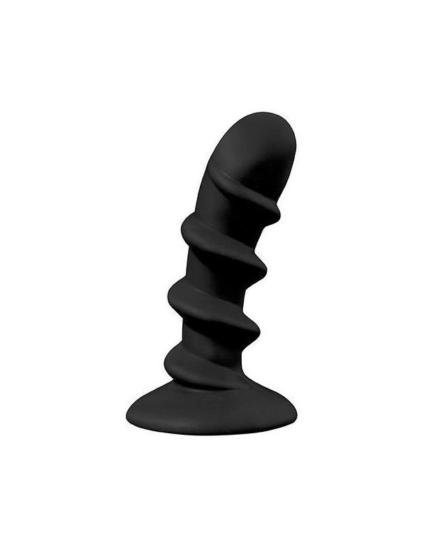 Анальный стимулятор со спиралью SHOVE UP SILICONE BUTTPLUG BLACK - 12,7 см.