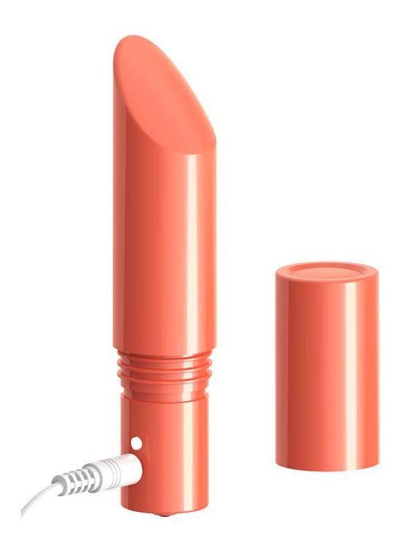 Оранжевый мини вибратор Love Bullet (8,4 см)