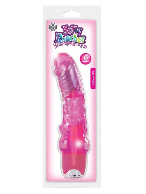 Розовый многоскоростной вибромассажёр Jelly Rancher 6 Vibrating Massager - 19 см.