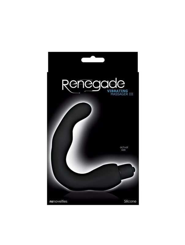 Чёрный массажёр простаты с вибрацией Renegade Vibrating Massager III