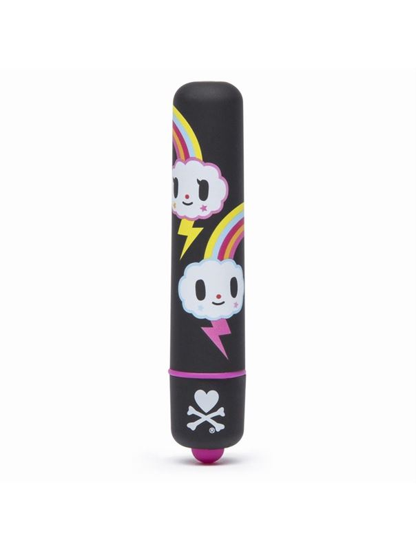 Чёрная вибропуля с тучками MINI BULLET VIBRATOR BLACK STORM CLOUDS