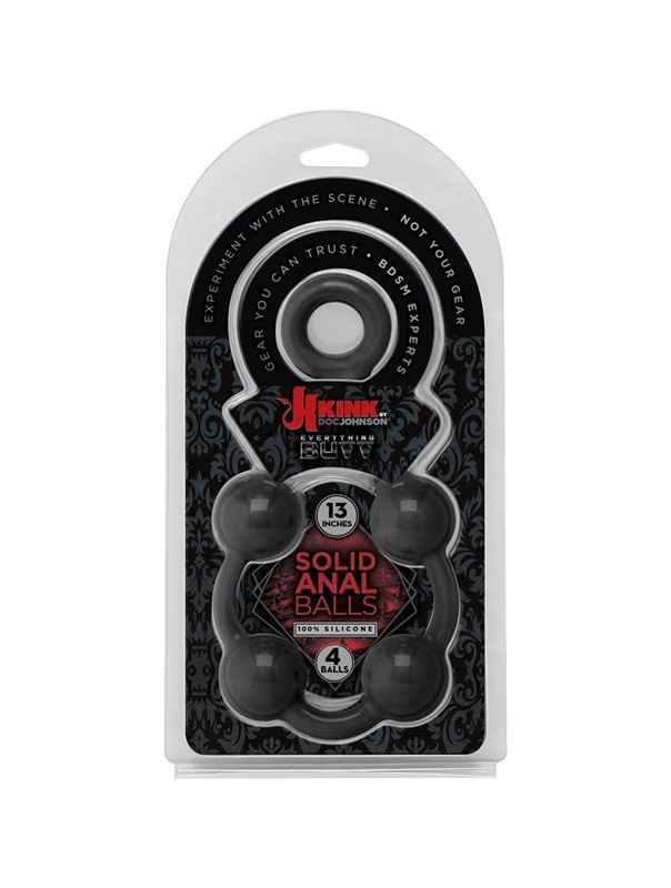 Силиконовая анальная цепочка Kink Solid Anal Balls 13 - 38,1 см.