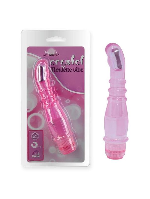 Розовый вибростимулятор точки G Crystal (20,5 см)