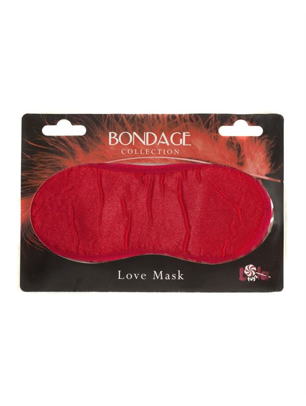 Красная маска на глаза BONDAGE LOVE MASK