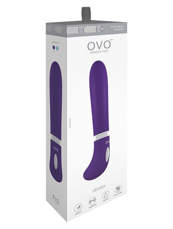 Фиолетовый вибратор OVO F13