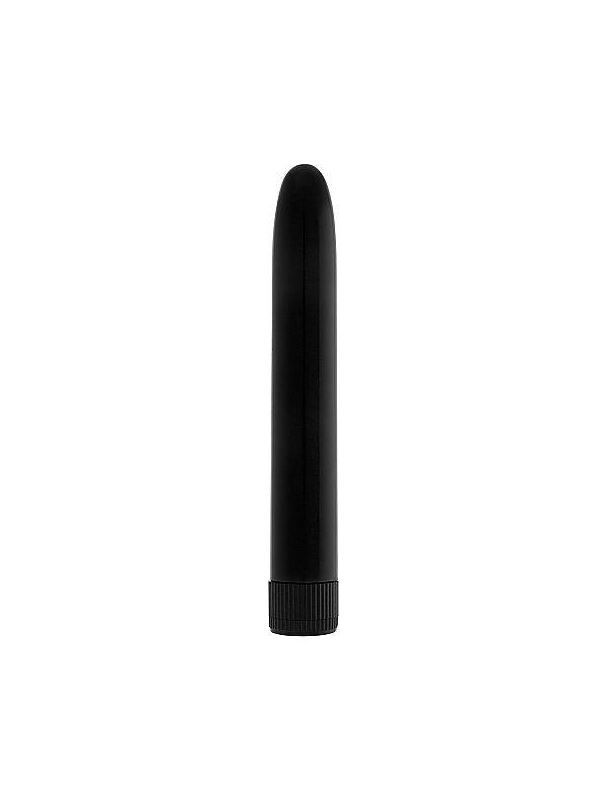 Чёрный вибратор Super Vibe - 17,5 см.