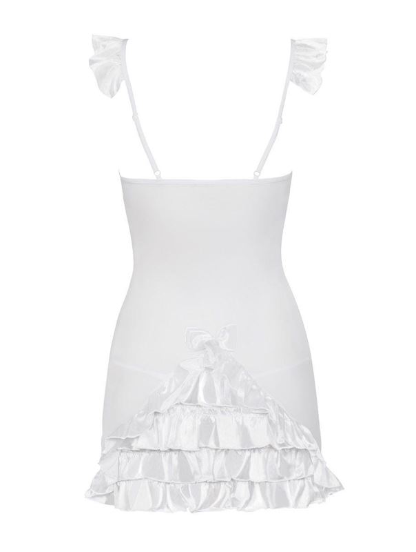 Полупрозрачная сорочка с рюшами Electra Chemise
