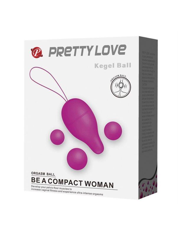 Лиловое вагинальное яйцо с утяжеляющими шариками Kegel Ball