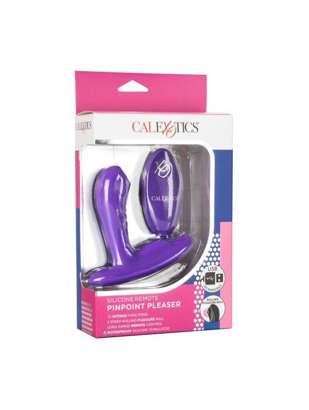 Фиолетовый массажёр простаты Silicone Remote Pinpoint Pleaser с вибрацией
