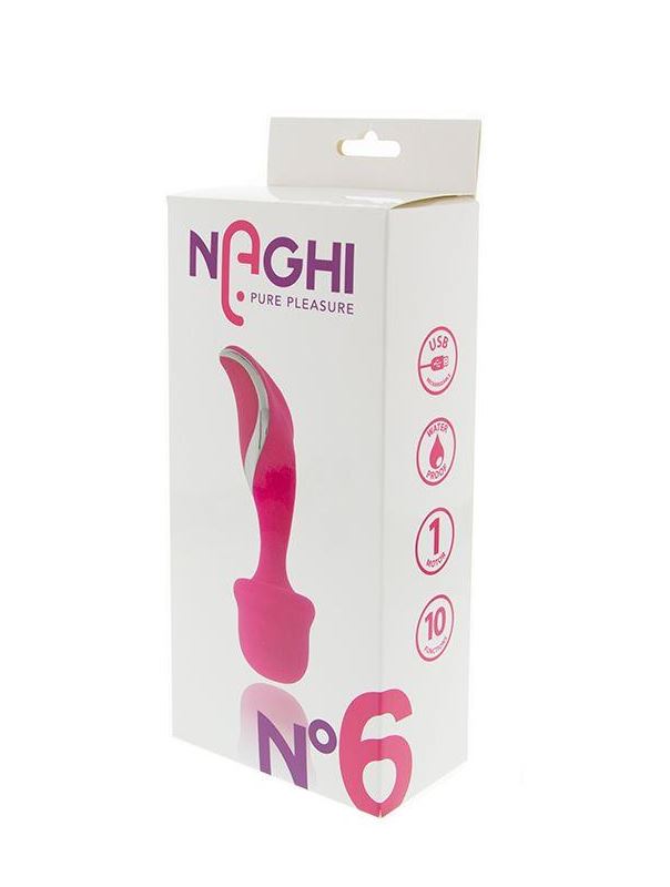 Розовый вибратор-жезл NAGHI NO.6 (17,5 см)