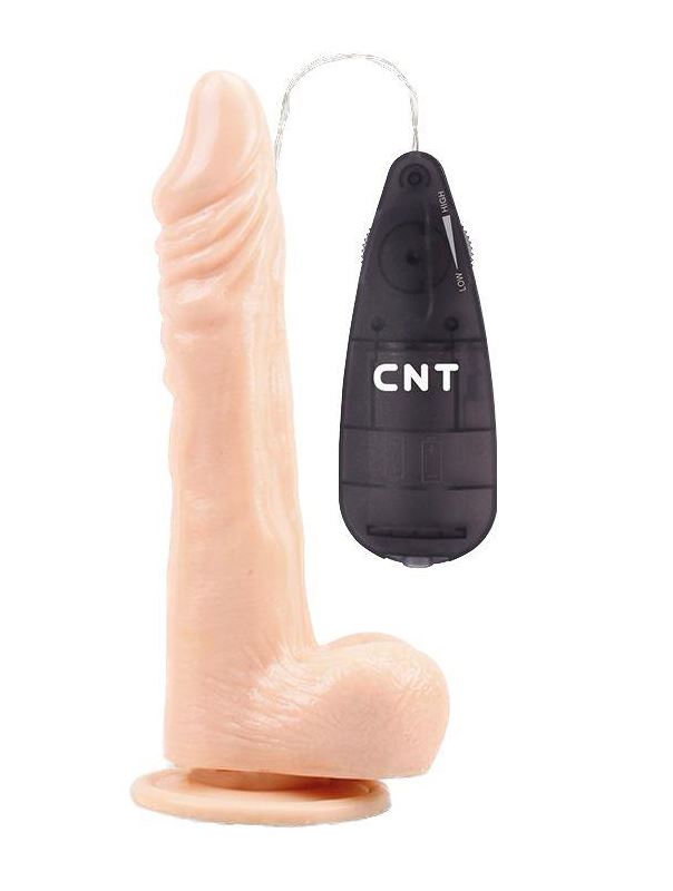 Телесный вибратор реалистик 8.5 Vibrating Beginner Dildo (21,5 см)