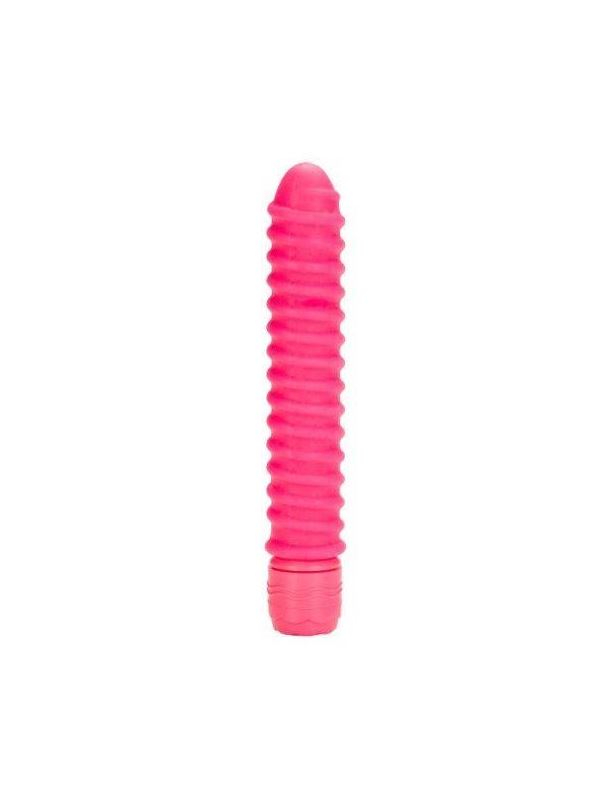 Розовый вибратор со спиралевидным рельефом Sorority Screw (12,75 см)