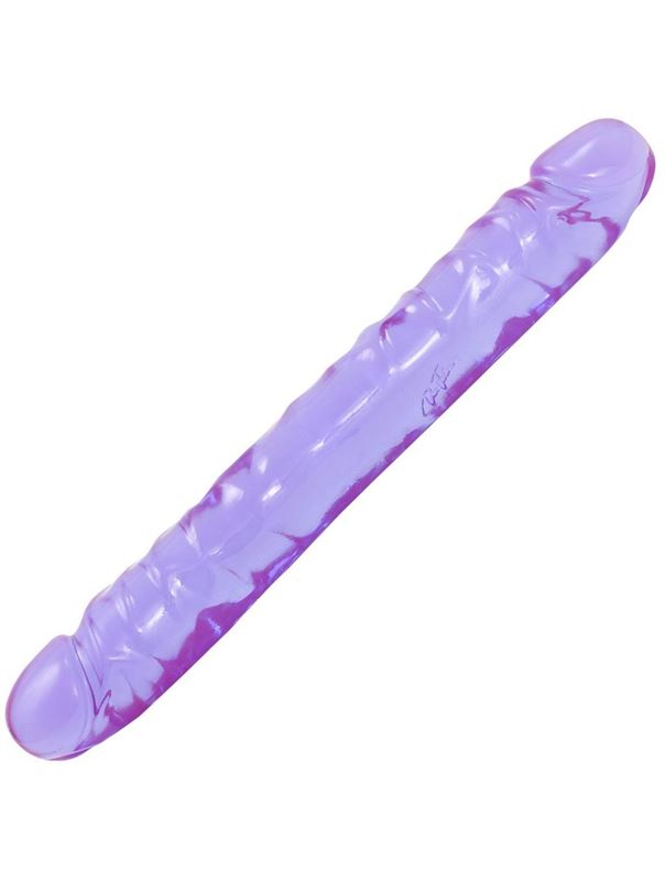 Двухсторонний фиалковый фаллос Crystal Jellies 12" Jr. Double Dong (30,5 см)