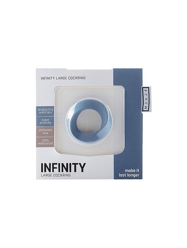 Синее эрекционное кольцо Infinity Large Cockring