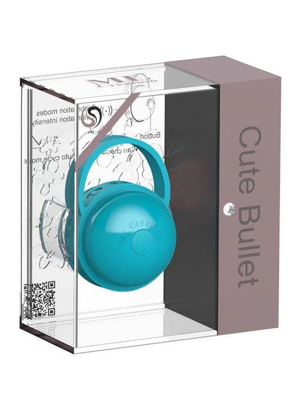 Бирюзовый клиторальный стимулятор Cute Bullet
