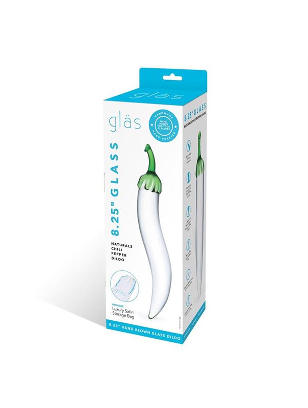 Стеклянный фаллос-перчик Naturals Chilly Pepper (18 см)