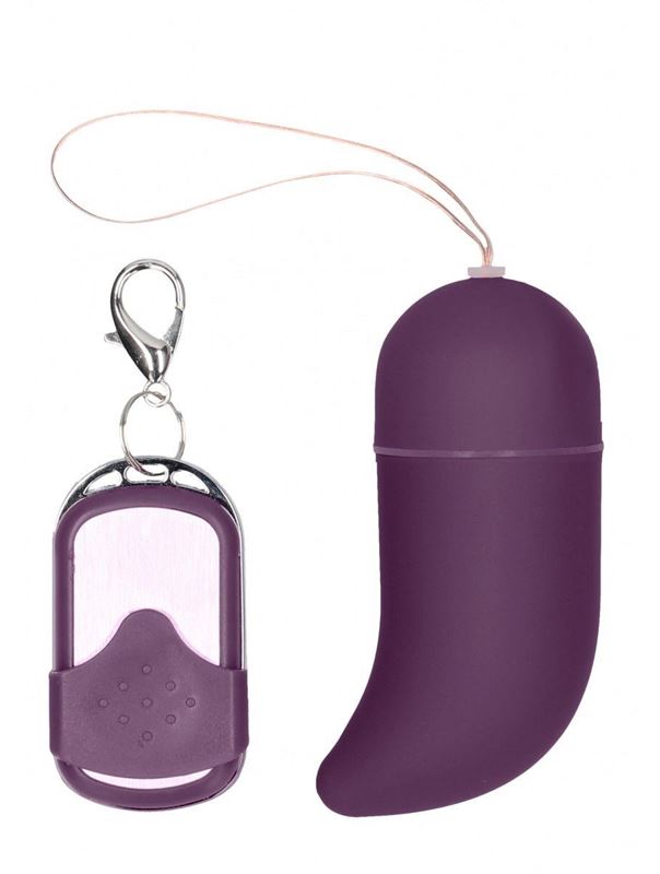 Фиолетовое виброяйцо Medium Wireless Vibrating G-Spot Egg с пультом - 7,5 см.