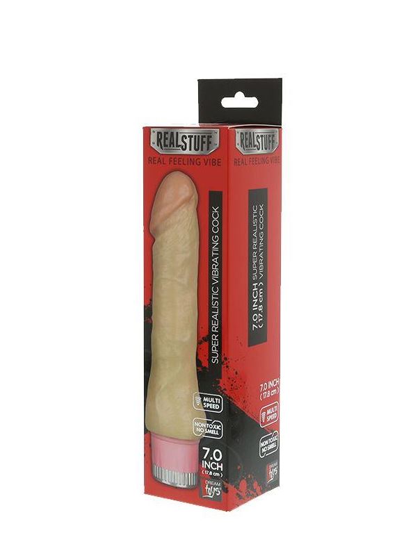 Телесный вибратор-реалистик REALSTUFF - 7INCH VIBRATOR (17,8 см)