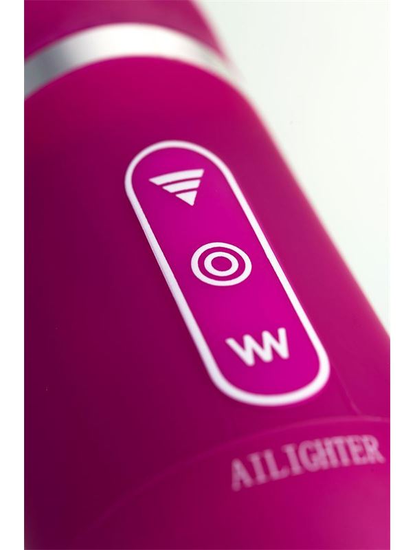 Розовый нереалистичный вибратор Ailighter Smart Telescopic Lover (27,1 см)