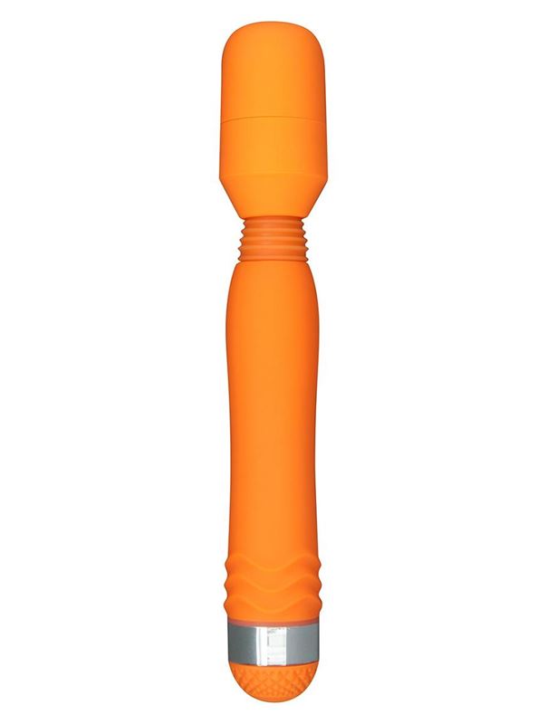 Оранжевый массажер FUNKY WAND MASSAGER - 20 см.